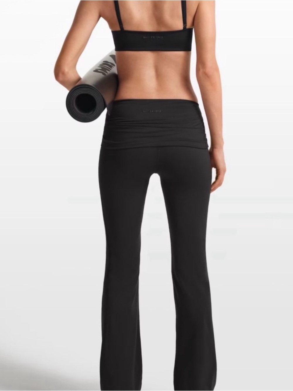 SKIMSxNike - NWT- Matte Foldover Slim Flare Leggings- Size Small- Obsidian - Picture 6 of 16